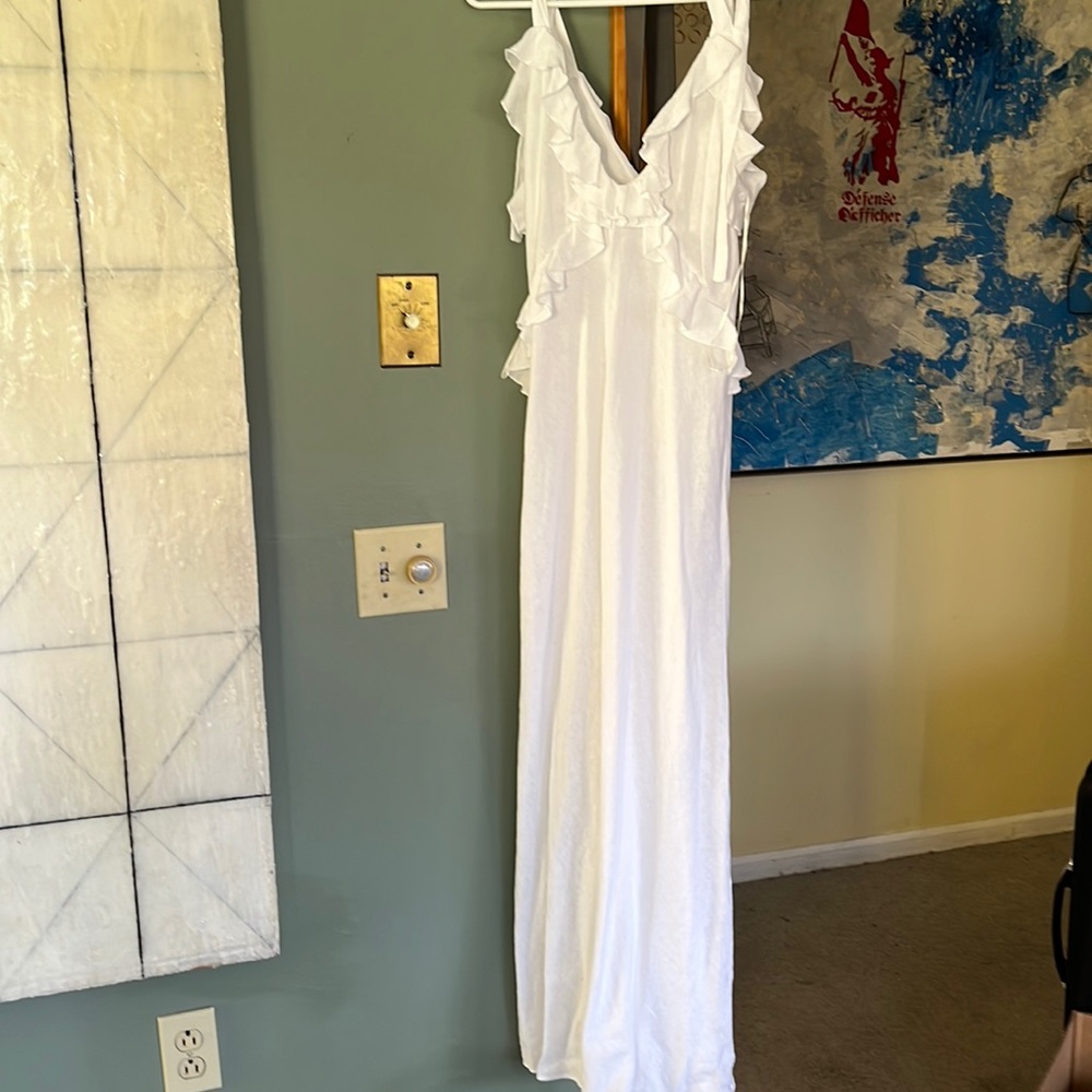 Zara white linen dresss NWT
